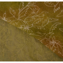 Load image into Gallery viewer, Sanskriti Vintage Saree Pure Chiffon Silk Embroidered Green Fabric Craft Sari
