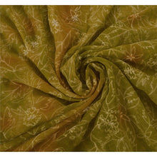 Load image into Gallery viewer, Sanskriti Vintage Saree Pure Chiffon Silk Embroidered Green Fabric Craft Sari
