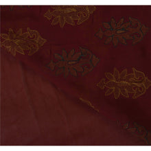 Load image into Gallery viewer, Sanskriti Vintage Saree Blend Georgette Embroidered Dark Red Ethnic Fabric Sari
