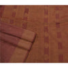 Sanskriti Vintage Sari 100% Ren Silke Vævet Brunt Bæredygtigt Stof 5 Yard Sari Premium 
