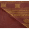 Sanskriti Vintage Sari 100% Ren Silke Vævet Brunt Bæredygtigt Stof 5 Yard Sari Premium 