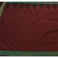 Load image into Gallery viewer, Saree Art Silk Printed Dark Red Fabric 5 Yd Sari Premium
