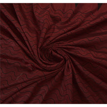 Load image into Gallery viewer, Saree Art Silk Printed Dark Red Fabric 5 Yd Sari Premium
