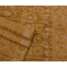Load image into Gallery viewer, Saree 100% Pure Silk Woven Beige Premium Fabric 5 Yd Sari
