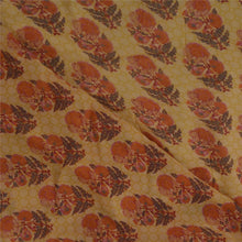 Load image into Gallery viewer, Cream Saree Blend Georgette Printed 5 Yd Fabric Sari Premium
