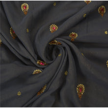 Load image into Gallery viewer, Sanskriti Vintage Blue Saree Pure Georgette Silk Hand Beaded Ethnic Fabric Sari
