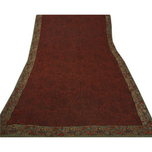 Load image into Gallery viewer, Brown Saree Blend Georgette Printed Fabric Premium Sari 5 Yd
