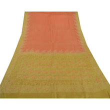 Load image into Gallery viewer, Sanskriti Vintage Peach Saree 100% Pure Silk Hand Beaded Craft Fabric Sari
