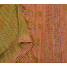 Load image into Gallery viewer, Peach Saree 100% Pure Silk Woven Fabric Sari Craft
