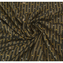Load image into Gallery viewer, Sanskriti Vintage Black Saree Blend Georgette Hand Beaded Fabric Cultural Sari
