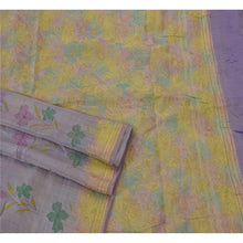 Load image into Gallery viewer, Sanskriti Vintage Purple Saree Blend Silk Printed Woven Fabric 5 Yd Premium Sari
