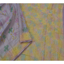 Load image into Gallery viewer, Sanskriti Vintage Purple Saree Blend Silk Printed Woven Fabric 5 Yd Premium Sari
