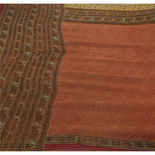 Load image into Gallery viewer, Sanskriti Vintage Red Saree Pure Chiffon Silk Hand Beaded Fabric Printed Sari
