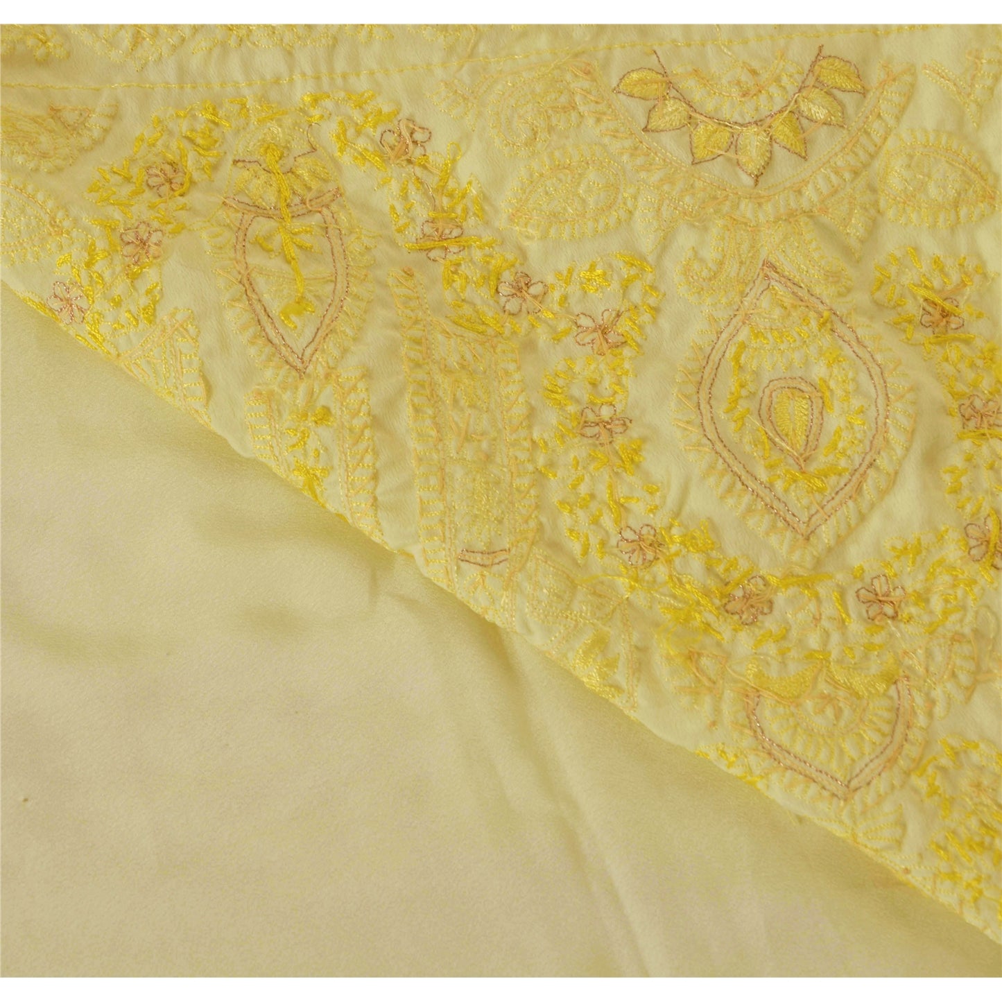 Sanskriti Vintage Green Saree Art Silk Hand Embroidered Craft Sustainable Fabric Ethnic Sari