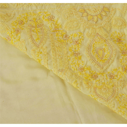 Sanskriti Vintage Green Saree Art Silk Hand Embroidered Craft Sustainable Fabric Ethnic Sari