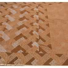 Load image into Gallery viewer, Cream Saree Prue Silk Woven Craft Fabric Premium 5 Yd Sari
