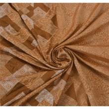 Load image into Gallery viewer, Cream Saree Prue Silk Woven Craft Fabric Premium 5 Yd Sari

