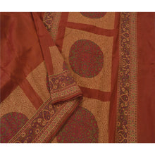 Load image into Gallery viewer, Orange Saree Pure Silk Woven Floral Craft Fabric Premium Sari
