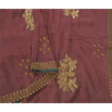 Load image into Gallery viewer, Saree Blend Georgette Hand Beaded Craft Fabric Ethnic Sari
