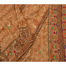 Load image into Gallery viewer, Brown Saree Pure Silk Hand Beaded Fabric Craft Premium Sari
