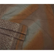 Load image into Gallery viewer, Grey Saree 100% Pure Silk Printed Woven 5 Yd Fabric Craft Sari
