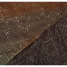 Load image into Gallery viewer, Grey Saree 100% Pure Silk Printed Woven 5 Yd Fabric Craft Sari
