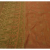 Sanskriti Vintage Brown Saree 100% Pure Silk Woven 5 Yd Sustainable Fabric Craft Sari