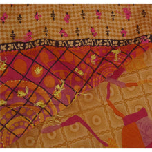 Load image into Gallery viewer, Cream Saree Pure Crepe Silk Fabric Hand Beaded Premium Sari
