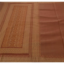 Load image into Gallery viewer, Brown Saree Blend Silk Craft 5 Yd Fabric Woven Premium Sari
