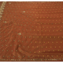 Load image into Gallery viewer, Sanskriti Vintage Red Saree Art Silk Craft Fabric Hand Beaded Premium Zari Sari
