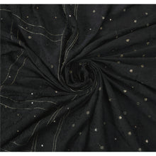 Load image into Gallery viewer, Sanskriti Vintage Black Saree Art Silk Hand Beaded Craft Fabric Premium Sari
