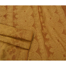 Load image into Gallery viewer, Brown Saree Pure Silk Woven Craft 5 Yd Fabric Premium Sari
