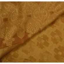 Load image into Gallery viewer, Brown Saree Pure Silk Woven Craft 5 Yd Fabric Premium Sari
