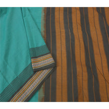 Load image into Gallery viewer, Sanskriti Vintage Blue Saree Blend Cotton Woven Craft Fabric Premium Sari
