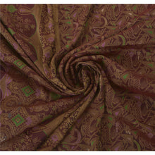 Load image into Gallery viewer, Sanskriti Vintage Dark Red Indian Sari Pure Silk Woven Craft Fabric Sarees
