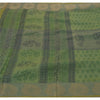 Sanskriti Vintage Green Saree Blend Silk Woven Craft Sustainable Fabric Block Print Sari