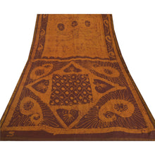Load image into Gallery viewer, Sanskriti Vintage Orange Saree Pure Silk Batik Work Sari Craft Decor 5 Yd Fabric

