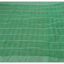 Load image into Gallery viewer, Sanskriti Vintage Green Saree Art Silk Woven Craft Fabric Premium Sari Blouse Pc
