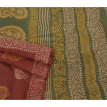 Load image into Gallery viewer, Sanskriti Vintage Red Sarees Pure Cotton Batik Work Sari 5 Yard Craft Fabric
