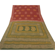 Load image into Gallery viewer, Sanskriti Vintage Red Sarees Pure Cotton Batik Work Sari 5 Yard Craft Fabric
