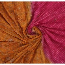 Load image into Gallery viewer, Sanskriti Vintage Pink Saree Art Silk Hand Beaded Craft 5Yd Fabric Bandhani Sari
