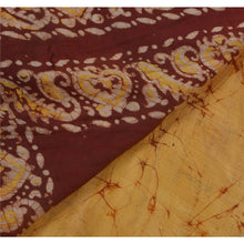 Load image into Gallery viewer, Peach Saree Pure Silk Batik Work Craft 5 Yd Soft Fabric Sari
