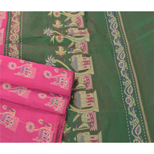 Load image into Gallery viewer, Sanskriti Vintage Pink Indian Sari Blend Silk Woven Craft Fabric Premium Sarees
