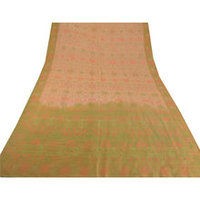 Load image into Gallery viewer, Cream Saree Pure Silk Woven Craft 5 Yd Fabric Premium Sari
