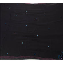 Load image into Gallery viewer, Sanskriti Vintage Black Sarees Pure Georgette Silk Hand Beaded Craft Fabric Sari
