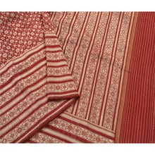 Load image into Gallery viewer, Sanskriti Vinatage Dark Red Saree Art Silk Woven Craft 5 Yd Fabric Premium Sari
