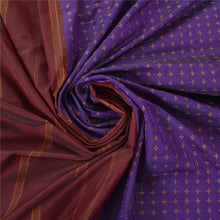 Load image into Gallery viewer, Sanskriti Vinatage Blue Saree Art Silk Woven Craft 5 Yd Soft Fabric Premium Sari
