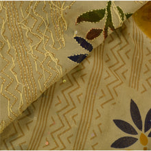 Load image into Gallery viewer, Sanskriti Vinatage Mustard Saree Georgette Fabric Hand Embroidered Kantha Sari
