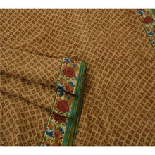 Load image into Gallery viewer, Sanskriti Vintage Brown Sarees Blend Georgette Embroidered Fabric Cultural Sari
