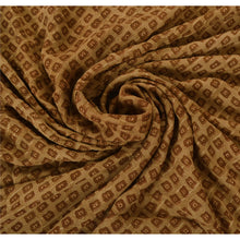 Load image into Gallery viewer, Sanskriti Vintage Brown Sarees Blend Georgette Embroidered Fabric Cultural Sari
